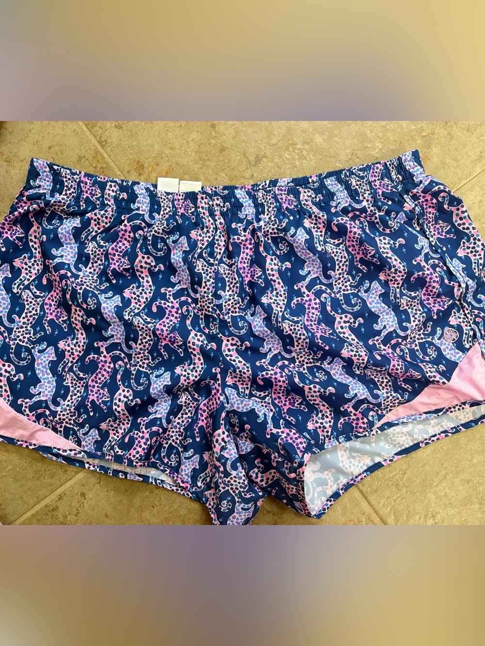Lilly Pulitzer Ocean Trail Luxletic leopard print shorts